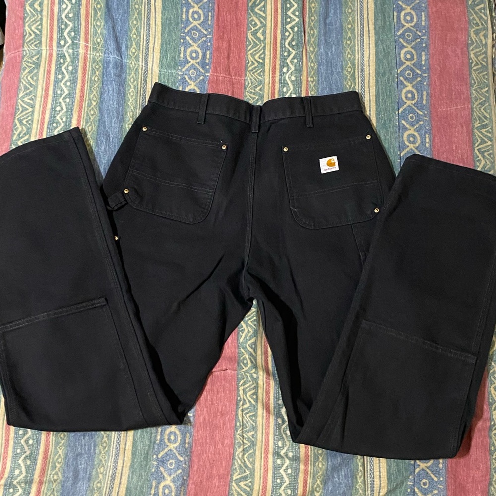 CARHARTT BLACK DOUBLE KNEE CARPENTER